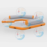 Tapis d'eau de loisirs Aqua dock de flotteur gonflable île flottante gonflable DWF