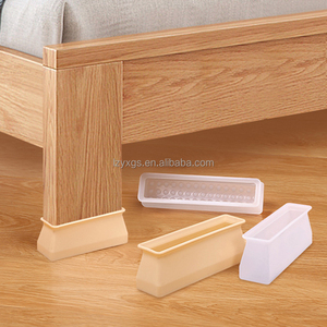 Couvre-pieds <span class=keywords><strong>de</strong></span> <span class=keywords><strong>lit</strong></span> rectangulaire pour enfants, antidérapant, en silicone, réutilisable, durable, silencieux, protection des pieds <span class=keywords><strong>de</strong></span> meubles - Product Image 6