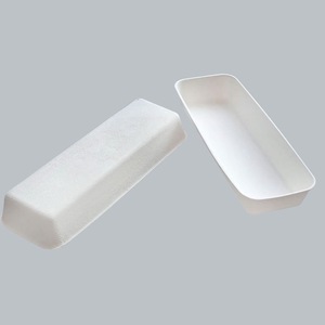 Barquettes jetables en pulpe de canne à sucre pour hot-dogs, saucisses, plats à emporter, pique-niques, vaisselle biodégradable en papier - Product Image 4