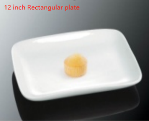 Commercial Porcelaine Assiette Ensemble Blanc Rectangulaire Porcelaine Plateaux Dessert Apéritif Salade Plaques Blanc Plateaux de service - Product Image 2