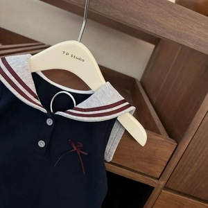 Child Star Circle Girls Sleeveless Sailor Collar Dress Breathable Pleated Skirt School Style - Product Image 3