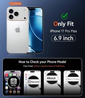FNTCASE pour 17 Pro Max, étui de protection transparent robuste anti-jaunissement magnétique mince en TPU, résistant aux chocs