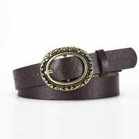 Ceinture vintage pour femme, ceinture de créateur, ceinture western personnalisée de haute qualité, ceinture en PU, fabrication de boucles ornées, accessoire de mode multicolore