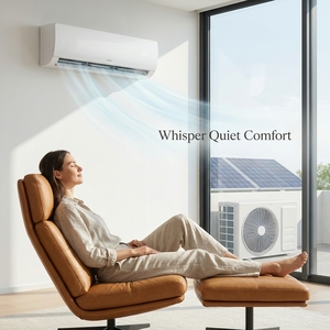 เครื่องปรับอากาศพลังงานแสงอาทิตย์แบบไฮบริด 9000-24000 บีทียู  100% ออฟกริด 48V AC ได้รับการรับรองมาตรฐาน CE รุ่น GD-9K-CH  ระบบจ่ายไฟคู่ อัจฉริยะ AC/DC ไฮบริด - Product Image 5