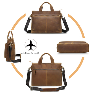 Laptop de cuero personalizado para hombre para mujeres de lujo genuinas, bolsa de negocios para abogados, bolsas de computadora suaves para hombre, maletín - Product Image 4