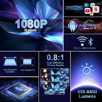 Proyektor Video Topleo Smart Home Traveling Ringan WiFi BT Cinema Android Portabel