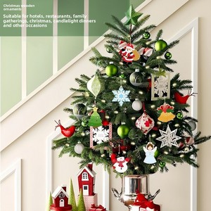 Decorazioni Natalizie Artigianali: Campanelle, Angeli, Omino <span class=keywords><strong>di</strong></span> Pan <span class=keywords><strong>di</strong></span> Zenzero, Fiocchi <span class=keywords><strong>di</strong></span> <span class=keywords><strong>Neve</strong></span> e Pupazzi <span class=keywords><strong>di</strong></span> <span class=keywords><strong>Neve</strong></span> in Legno Fai-da-Te - Product Image 2