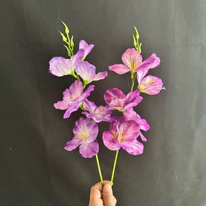 Fleur artificielle de gladiole Junheyuan, branche unique, fleurs en soie pour la décoration de la maison et des mariages - Product Image 3
