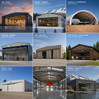 Hangar préfabriqué en structure métallique pour le stockage de jets privés et d'avions