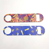 Nouveau décapsuleur cadeau de mariage personnalisé en acier inoxydable drôle décapsuleur impression colorée Sublimation décapsuleur