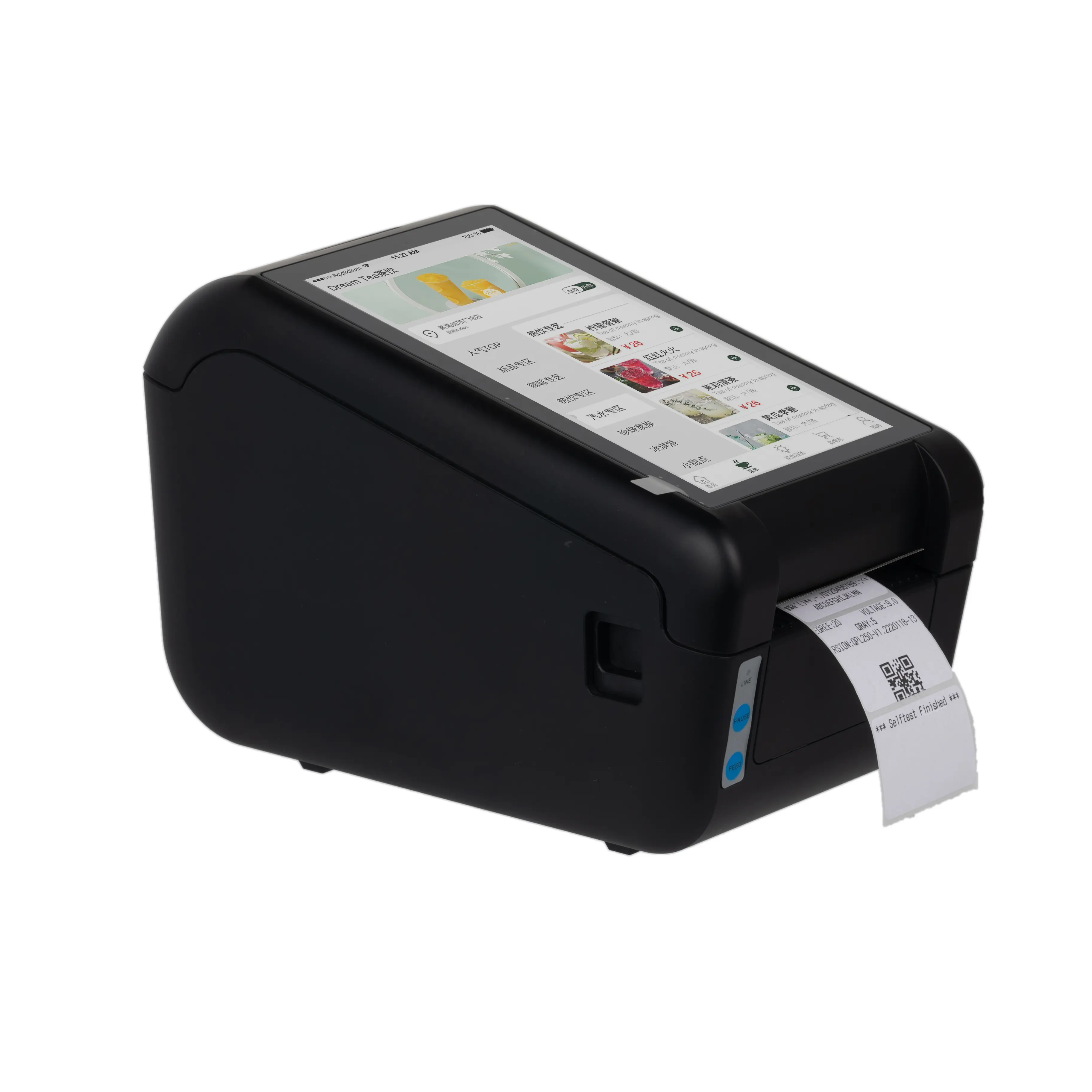 Usb Seriële Draadloze Thermische Label Printer Barcode Label Printer 7 Inch Touch Screen Android 8.1 Etiketten Stickers