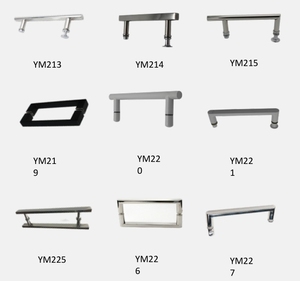 200Mm di spaziatura <span class=keywords><strong>con</strong></span> foro D tipo singola maniglia porta doccia in lega di zinco a forma di D da bagno maniglia porta scorrevole in vetro - Product Image 3