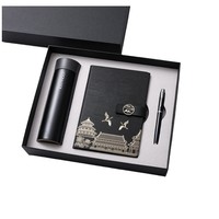 Coffret Cadeau d'Art Moderne avec Serrure à Combinaison et Carnet – Ensemble Cadeau d'Affaires Personnalisable Comprenant une Thermos et un Bloc-notes – Idéal pour un 'Bon Démarrage'