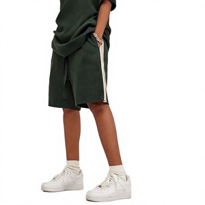 Pantalones Cortos Deportivos Casuales Esenciales de Baloncesto para Verano para Hombre, de Felpa Francesa Transpirable, Ecológicos, Antiarrugas, con Cordón Ajustable - Product Image 2