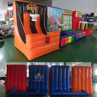 Jeux gonflables de carnaval 4-en-1 pour enfants et adultes, en PVC, faciles à installer pour les événements en plein air et les activités ludiques