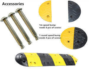 Dosso Rallentatore Stradale in Gomma 70mm, Piastra Ammortizzante Rinforzata per Autostrada, Rampa per Parcheggio, Limitatore di Velocità, Zona di Rallentamento - Product Image 2