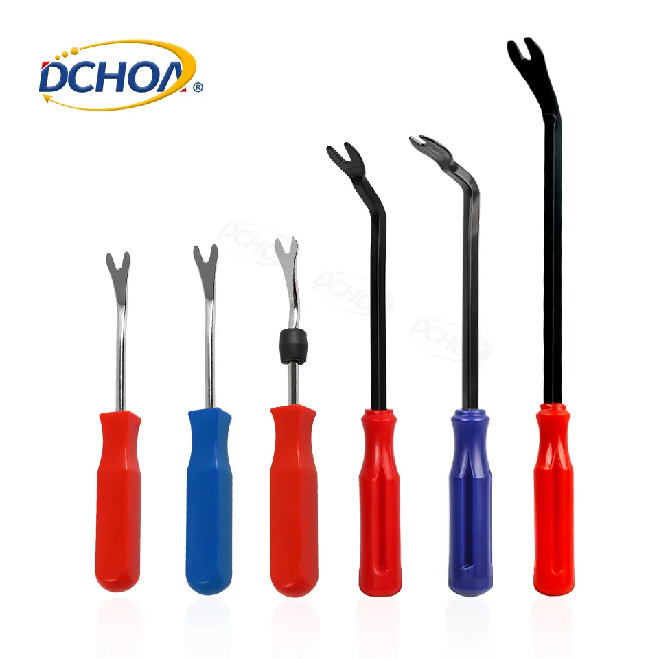 DCHOA 6pcs Kit di strumenti per la rimozione del rivestimento della Clip della portiera dell'auto pannello Dash strumento per la riparazione del Refit del veicolo strumento di leva in plastica