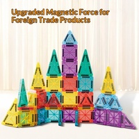 CE CPC 78 Piezas de Bloques Magnéticos de Plástico en Caja de Hierro Portátil de 3.75 cm, Juguete de Viaje, Bloques de Construcción para Niños