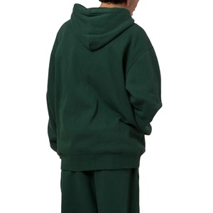 Sweat à capuche zippé uni pour homme en coton 100% avec logo personnalisé de haute qualité - Product Image 2