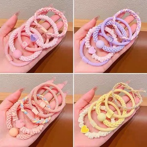 Korean color big circle head rope set children's <b>rubber</b> band hair <b>ring</b> does not hurt hair girls hair <b>ring</b> tie hair accessories - Product Image 2