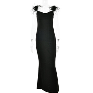 Vestido Largo con Cuello Halter, Cintura Alta, Espalda Descubierta, Sin Mangas, Vestido de Noche Transpirable, Estilo Moderno - Product Image 5