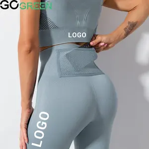 Ladies Stretchy New Compression Custom High Waist Gym Sports Yoga Pocket Pants Leggings For Women