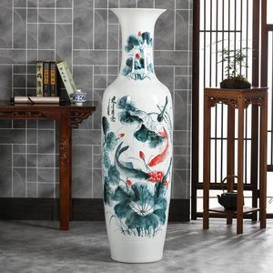 2 metri di altezza cinese grande vaso di lusso da disegno a mano vaso grande per la decorazione della casa - Product Image 6