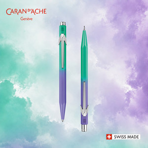 Set de Regalo <span class=keywords><strong>CARAN</strong></span> D'ACHE Serie Aurora Suiza 849, Bolígrafo de Aceite 844 y Lápiz Mecánico, Caja de Caligrafía para Estudiantes y Ocasiones Especiales - Product Image 2