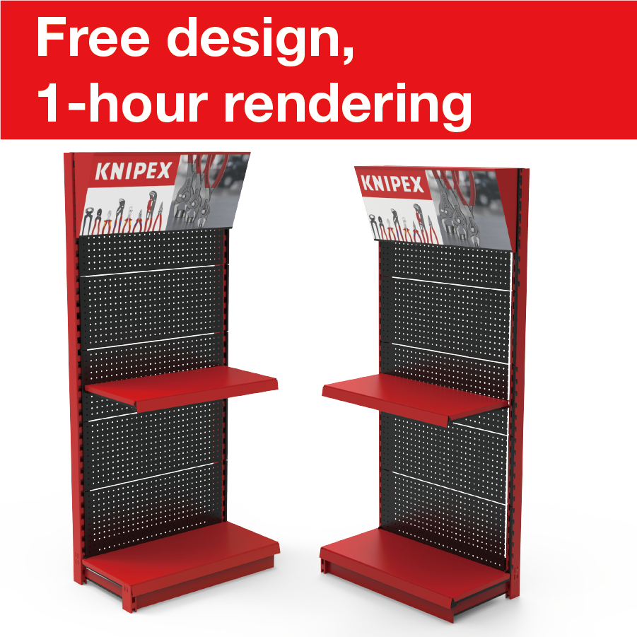 Apache Custom Single-Sided Metal Pegboard Hook Display Stand for Auto Repair Shop and Factory Supermarket Shelves Use — view 5