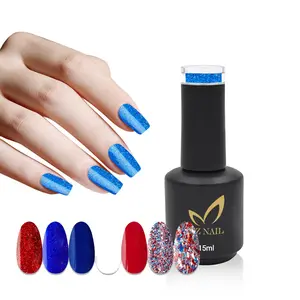 Nouveau jour de l'indépendance américaine Design vernis Gel ongles Gel Art Design couleur unie Hema gratuit Gel vernis