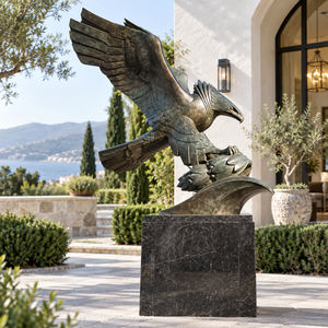 Escultura de <span class=keywords><strong>Águila</strong></span> de Bronce, Fundición por Cera Perdida, Estatua de Pájaro en Vuelo Personalizada <span class=keywords><strong>para</strong></span> Resort, Jardín, Entrada de Hotel, Plaza de Arte Público - Product Image 3