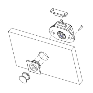Suku cadang RV & Aksesori kenop dorong dengan desain Push-In mudah digunakan Escutcheon - Product Image 5