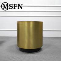 Table basse carrée personnalisable, style vintage industriel moderne, géométrique, en métal, acier inoxydable, cuivre, durable, pour salon, salle de sport