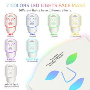 Máscara de Fototerapia de Silicona de 7 Colores, Dispositivo de Terapia de Luz Roja PDT para el Cuidado Facial y del Cuello - Product Image 6
