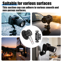 Kit de fixation à ventouse en alliage d'aluminium de qualité industrielle avec accessoires complets, bras articulé réglable à 360° et pince de téléphone en silicone