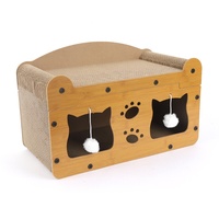 Lit et griffoir tout-en-un pour chat en carton, design minimaliste, anti-déchirure, grande taille, canapé vertical, maison épaissie, jouets pour chat