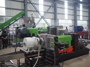 SJ100-máquina extrusora de escamas de plástico rígido, máquina de extrusión de reciclaje HDPE PP, para hacer pastillas recicladas, 300 kg/h