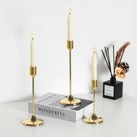 Ensemble de 3 candélabres en forme d'étoile de Noël en laiton doré, 3 tailles, verre pour bougies chauffe-plat, écologiques, décoration de table pour la maison, fête de Noël, ornement
