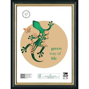 MARCO HARING DE MADERA Y CRILEX DORADO/NEGRO 50X70CM - Product Image 1