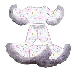 Set di Abbigliamento <span class=keywords><strong>Casual</strong></span> per Bambine DH ODM, Due Pezzi per Tutte le Stagioni, con Stampa Soffice sulle Spalle, in Spandex/Fibra di Bambù, Morbido Abbigliamento per Bambini - Product Image 2