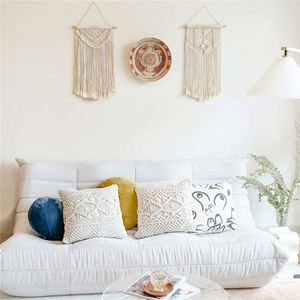 Mensola a Muro in Macrame Nera Appesa Nero Arte Animale Colorata Bambu Altri Decori Per La Casa Bagni Appendi Piante - Product Image 2