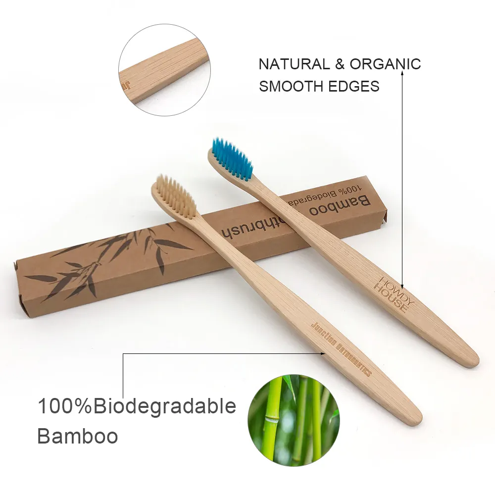 Çevre dostu ürünler biyobozunur bambu yumuşak diş fırçası seyahat diş fırçası Cepillos De Dientes toptan ağız bakımı diş fırçası