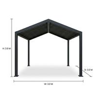 Pergola moderne de luxe en acier écologique avec lamelles automatiques et structure thermolaquée 3x3,6M pour jardin extérieur