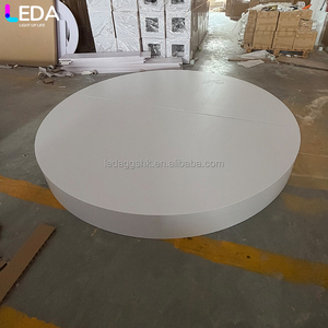 Escenario acrílico redondo desmontable blanco para decoración de bodas y eventos al por mayor de LEDA - Product Image 4