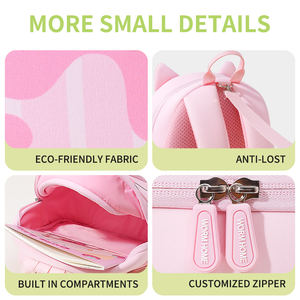 حقيبة ظهر عالية الجودة للأطفال بالجملة، حقيبة مدرسية لرياض الأطفال قابلة للتخصيص، مقاومة للماء من النيوبرين، للأولاد والبنات من 3-6 سنوات، تصميم لطيف - Product Image 5