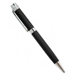High Quality Black Metal Twist Ballpoint <b>Pen</b> with Custom Logo Promotional Gift Printed for Business Office and Signature Writing - Product Image 2