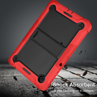Étui de protection robuste en silicone de qualité supérieure pour tablette, couleur rouge vif, avec support pour enfants, compatible TCL Tab 10 5G