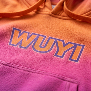 Sudadera con Capucha Degradado Atardecer para Mujer 2026, Estilo Oversize de Forro Polar, con Logo Personalizado, Estética WUYI, Y2K, Athleisure, Streetwear - Product Image 4