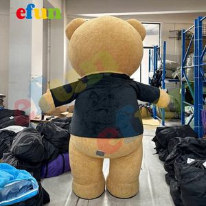 Efun MOQ 1 pz Costume gonfiabile <span class=keywords><strong>marrone</strong></span> orsacchiotto costumi mascotte adulti cartone animato animale che cammina Costume Cosplay in vendita - Product Image 3