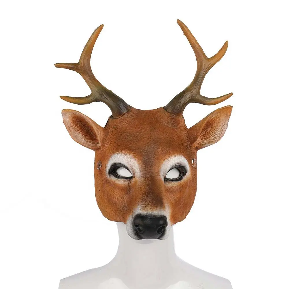 Interessante Design Halloween Carnival Adult Masquerade Party PU Foam Soft Realistic Deer Mask